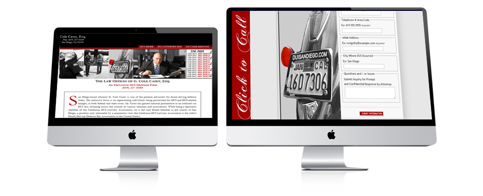 website design and seo for attorney cole casey