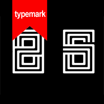 typemark logo with black background