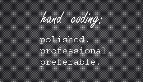 hand coded websites: polished and professional