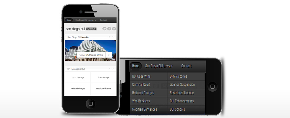 mobile web design example