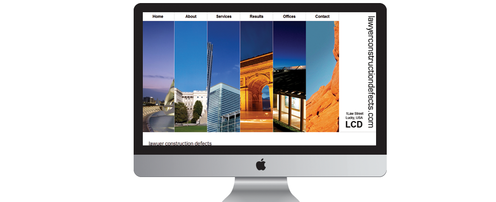 web design for construction defects law firm