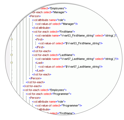 image demonstrating xml code